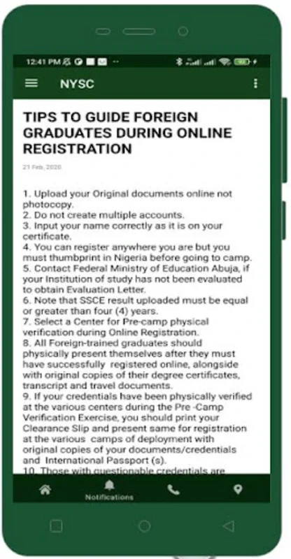 NYSC Official Mobile for Android - Stay Informed and Connected