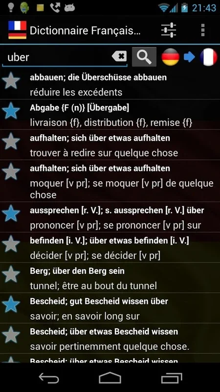 French German Dictionary FREE for Android - Seamless Translation