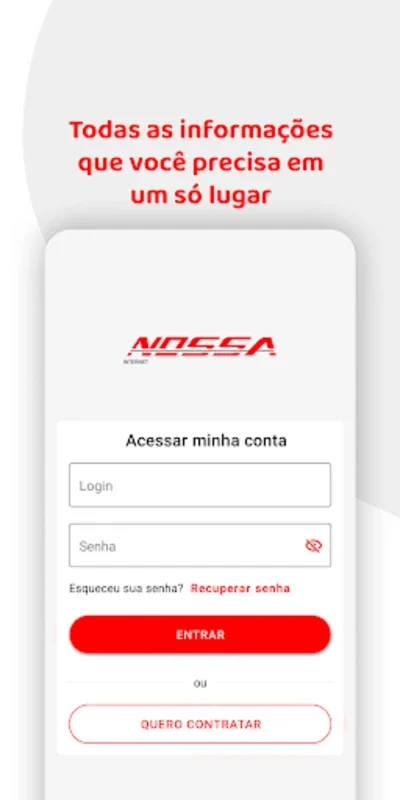 Nossa Internet for Android: Simplify Customer Service