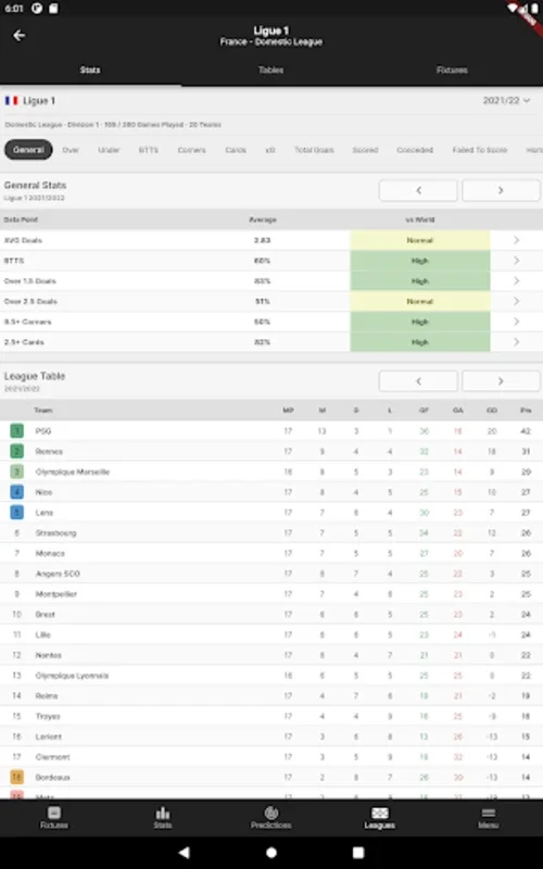 FootyStats - Soccer Stats for Android: In - Depth Stats for Smart Betting