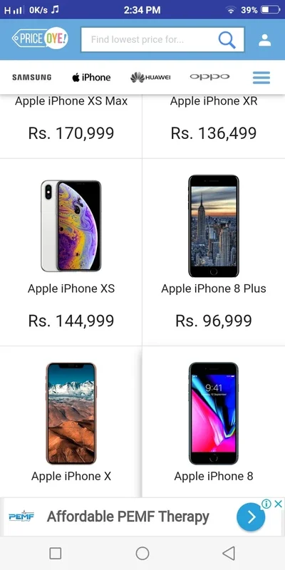 PriceOye Mobile Prices Pakistan for Android - Compare Easily