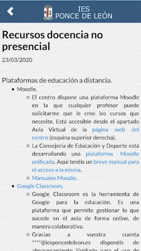 IES PONCE DE LEON UTRERA for Android - Streamline School Communication