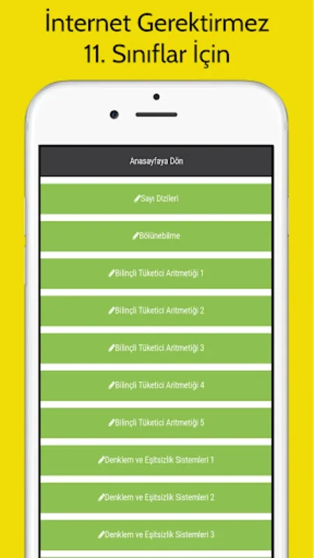 11. Sınıf Tüm Ders İnternetsiz for Android - Comprehensive Test Prep