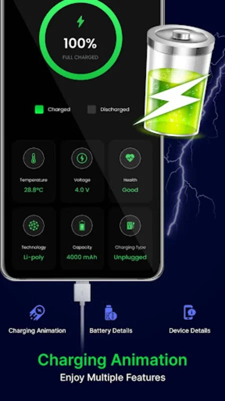 Charging Animation App for Android: Stylish Customization and Battery Monitoring