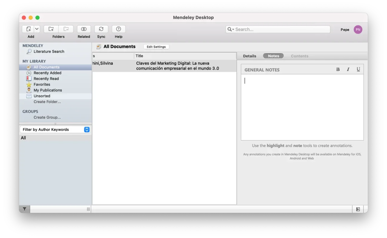 Mendeley Reference Manager for Mac - Free Academic Tool