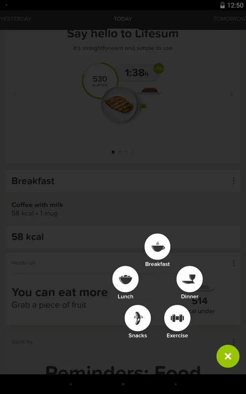 Lifesum for Android - Aid in Healthier Living