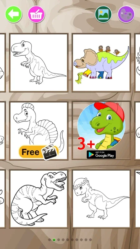 Dinosaurs Coloring Pages for Android - Fun Coloring App