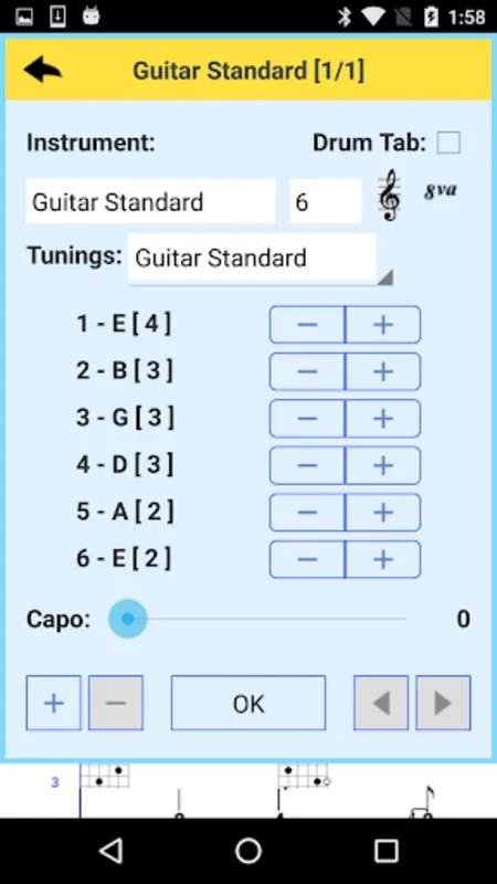 TEFpad for Android - Versatile Music Tablature Editor