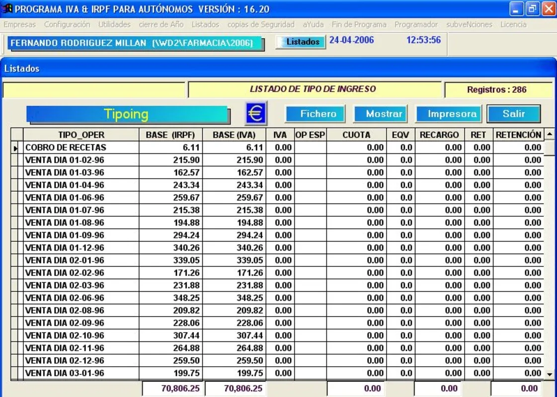 Contabilidad Fiscal para AUTONOMOS for Windows: Efficient Accounting