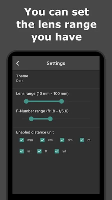 FocusRange for Android - Accurate Focus Range Tool