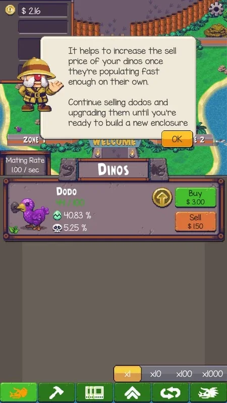 Idle Dino Zoo for Android - Engaging Dino Park Management