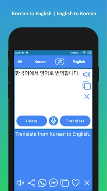 Korean to English Translator for Android: Bidirectional Translation