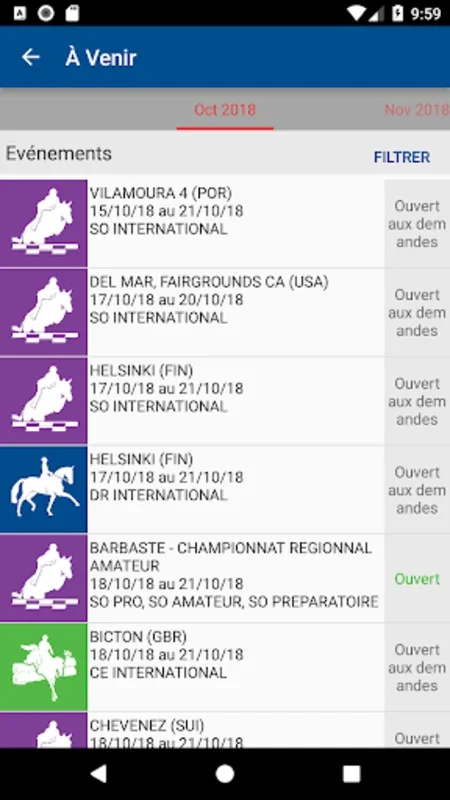 FFE Compétition for Android - Track Competitions and Rankings