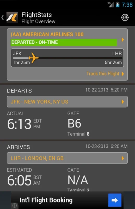 FlightStats for Android - Real-Time Flight Updates