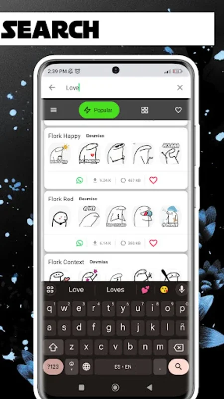 Flork Stickers for WhatsApp on Android - Enhance Chat Creativity