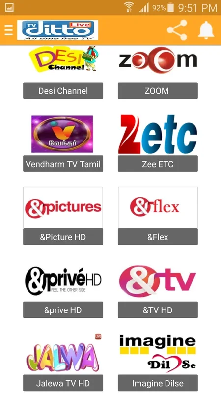 Ditto TV Live for Android: Enjoy Indian TV Streams