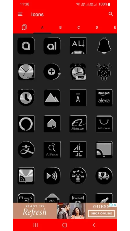 Black Icon Pack Free for Android - Customize Your Device