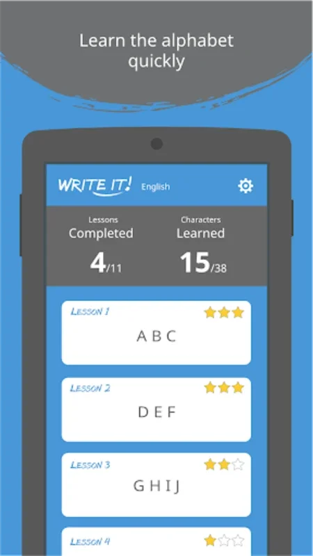 Write It! English for Android - Enhance Your English Handwriting