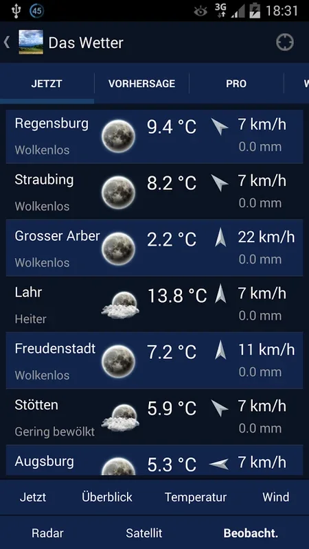 Das Wetter in Deutschland for Android - Know the Weather