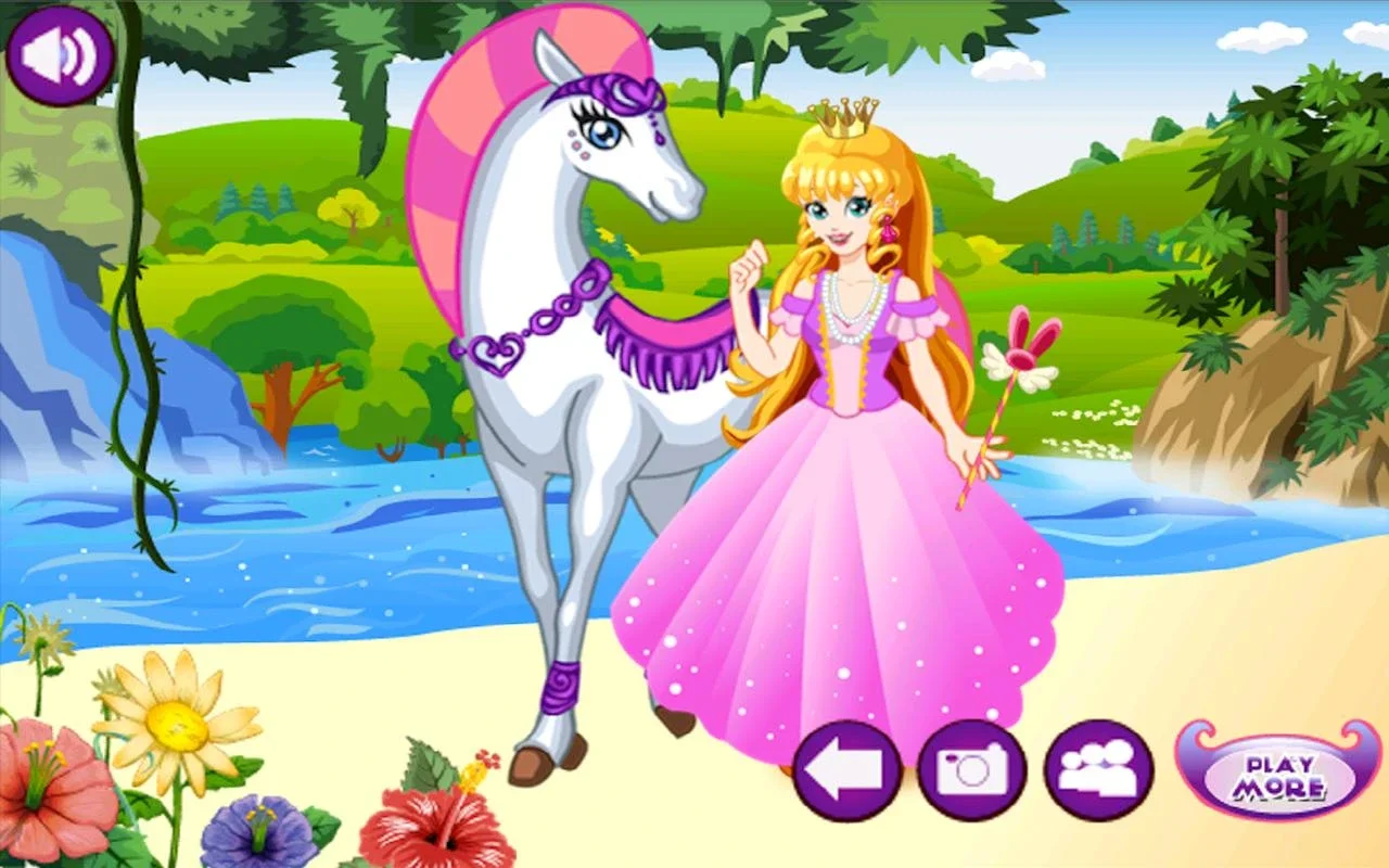 White Horse Princess Dress Up for Android - No Downloading Needed