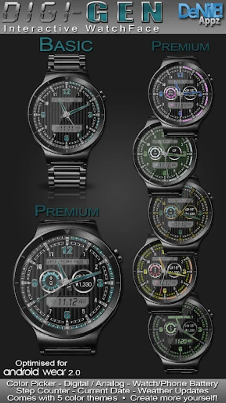 Digi-Gen HD Watch Face for Android: Customizable Interface