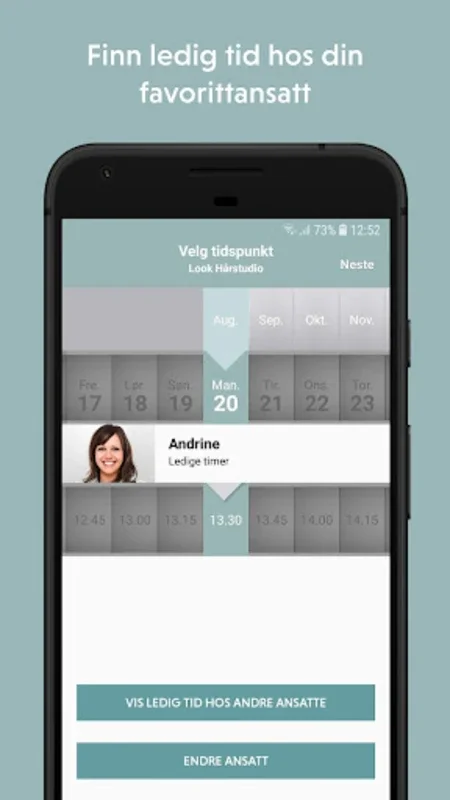 Timebestilling for Android - Simplify Salon Bookings