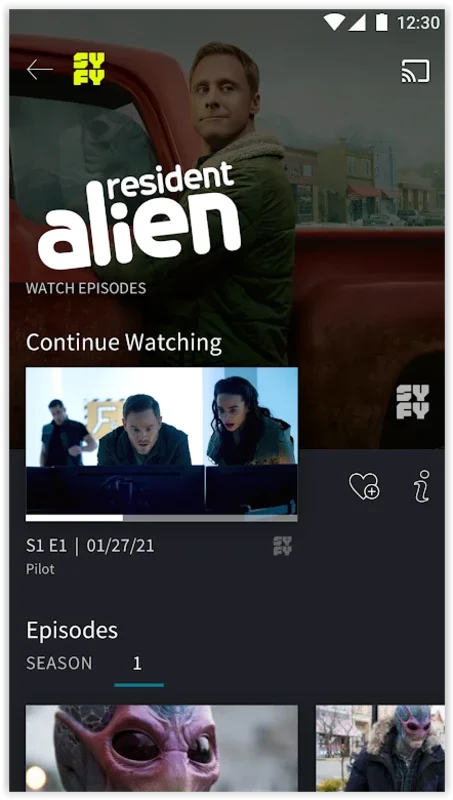 SYFY for Android - Immerse in Diverse Content