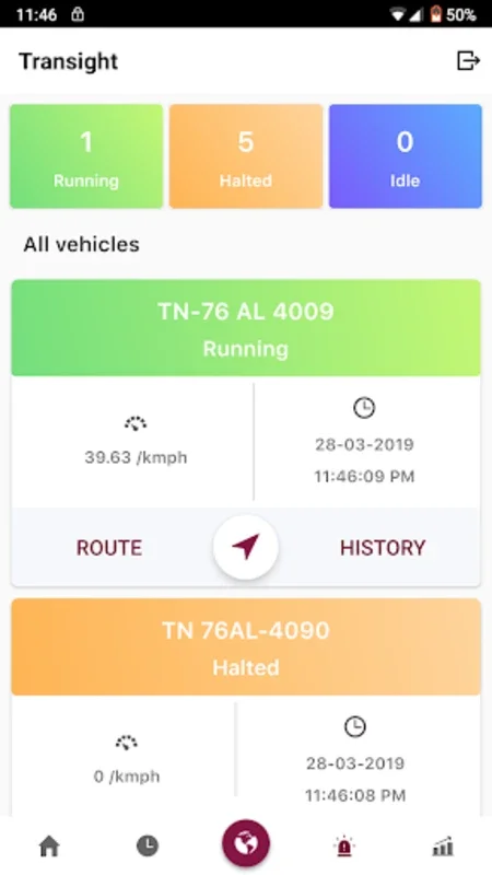 Transight Compass Pro - Android Fleet Management System