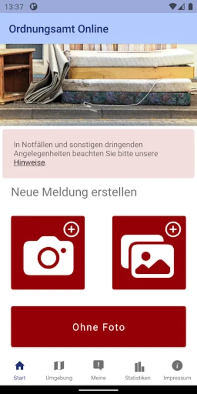 Ordnungsamt - Online for Android: Report Berlin Disruptions