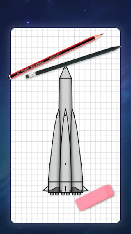 How to Draw Rockets by Steps for Android - Master Rocket Art