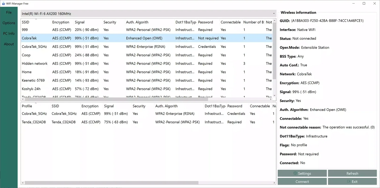 CobraTek WiFi Manager Free for Windows: Simplify WiFi Management