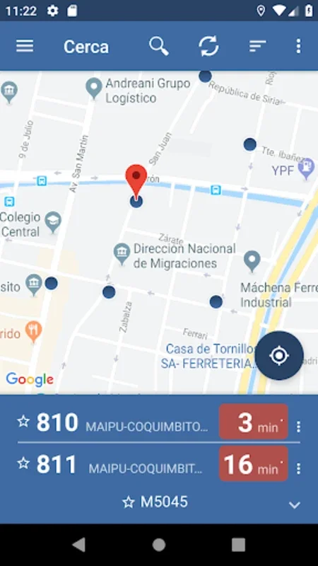 Cuando Arriba? Empresa Maipú for Android - Real-Time Bus Tracking