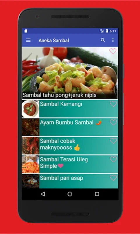 3000 Resep Aneka Sambal for Android: Diverse Sambal Recipes