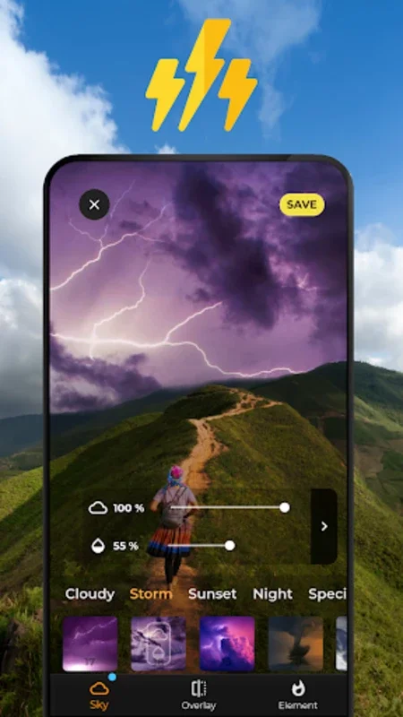 SkyPic for Android - Edit Photos with Realistic Skies