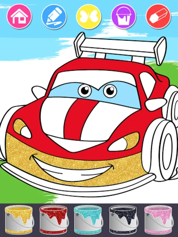 Cars Coloring Books for Kids for Android - Creative Fun and Education