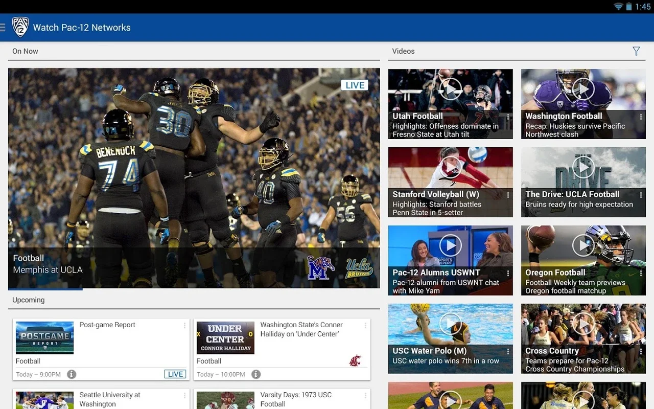 Pac-12 Now for Android - Stay Connected to Collegiate Sports