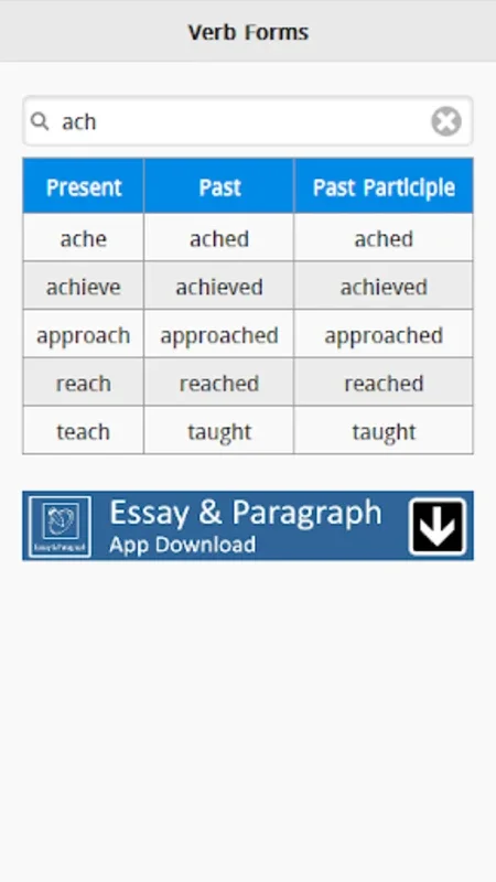 English Verb Forms for Android - Master Verbs Offline