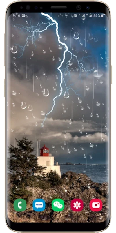 Lightning Raindrop Live Wallpaper for Android - Immersive Storm Experience