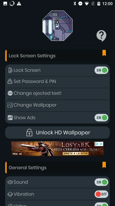 AmongLock for Android - Customize Lock Screen with Among Us Images