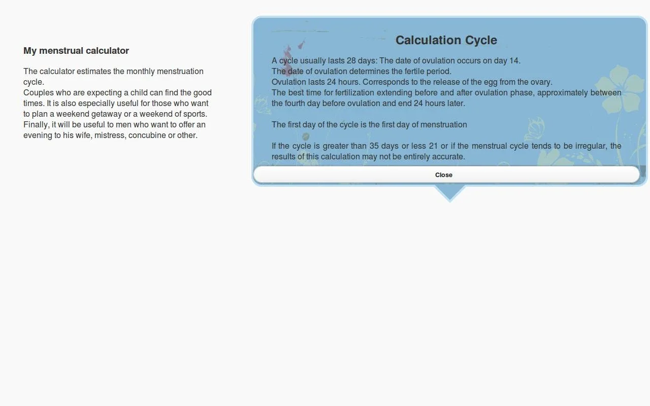 Mon Calculateur M for Android - Accurate Menstrual Cycle Tracker