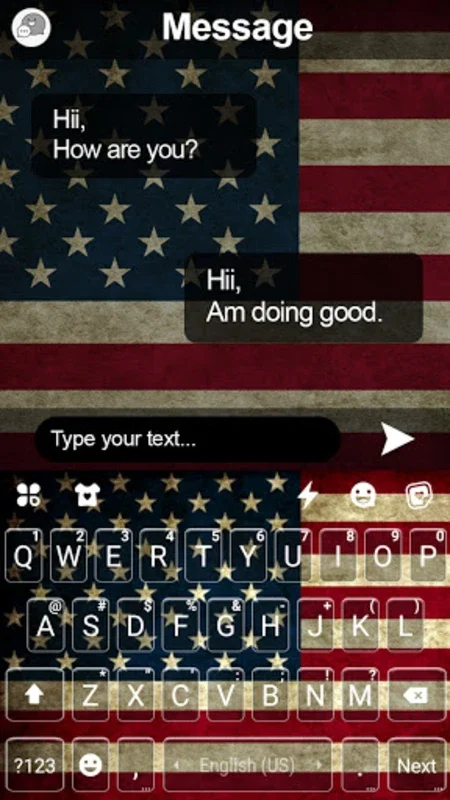 American Chat Theme for Android: Customize Your Typing