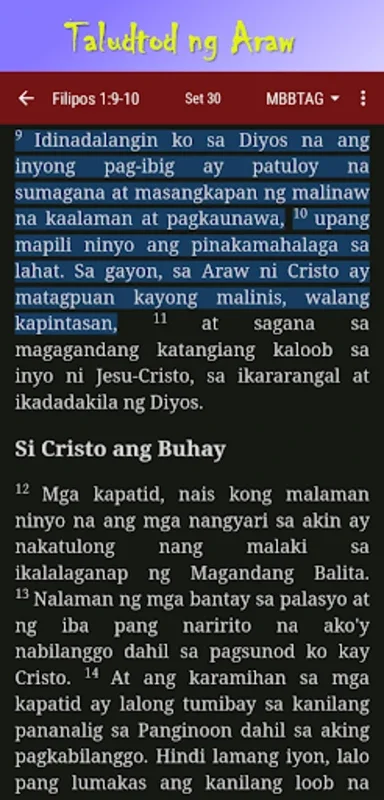 Bibliya MBBTAG for Android - Accurate Tagalog Bible App