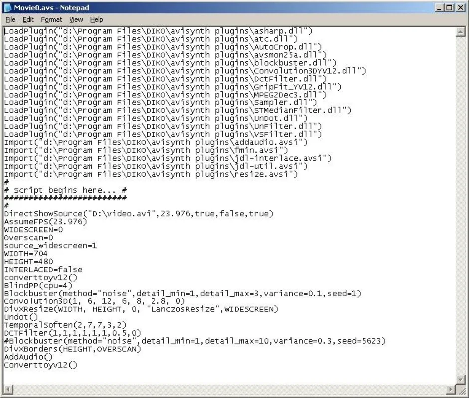 AviSynth for Windows: A Top Video Script - Editing Tool