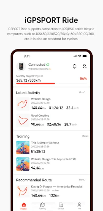 iGPSPORT Ride for Android: Enhance Cycling with Data and Routes