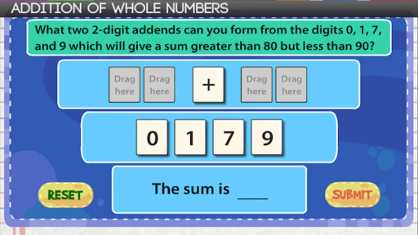 Addition of Whole Numbers for Android: Enhance Math Skills