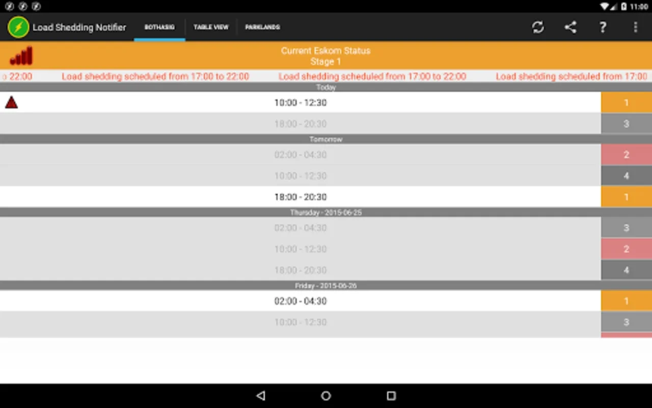 Load Shedding Notifier for Android - Stay Informed about Power Outages