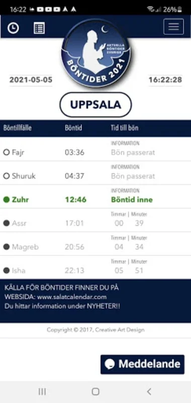 Böntider i Sverige for Android: Accurate Prayer Times in Sweden