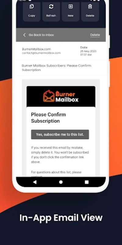 Burner Mailbox for Android - Secure Email Solution