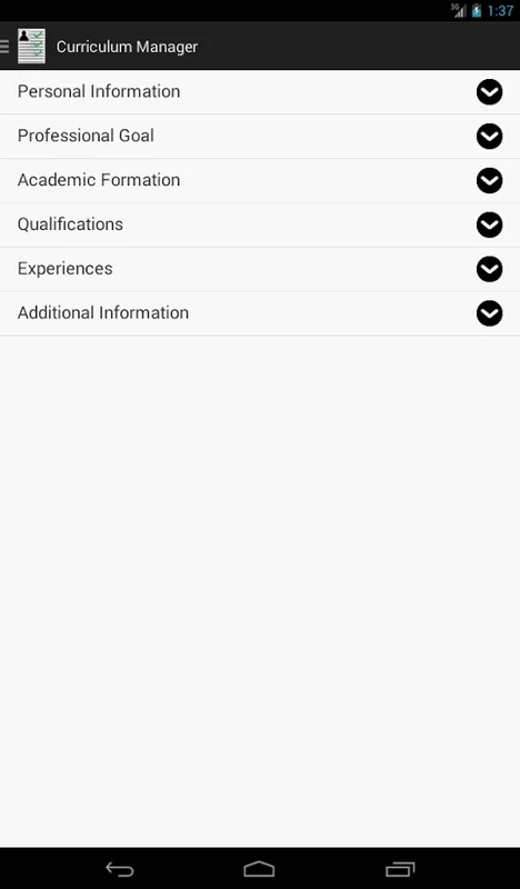 Curriculum Manager for Android - Streamlined Resume Creation