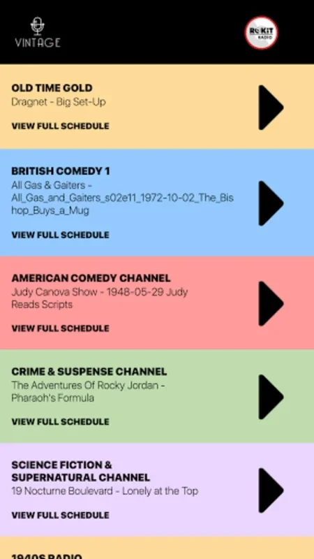Vintage ROKiT Radio for Android - Stream Classic Shows